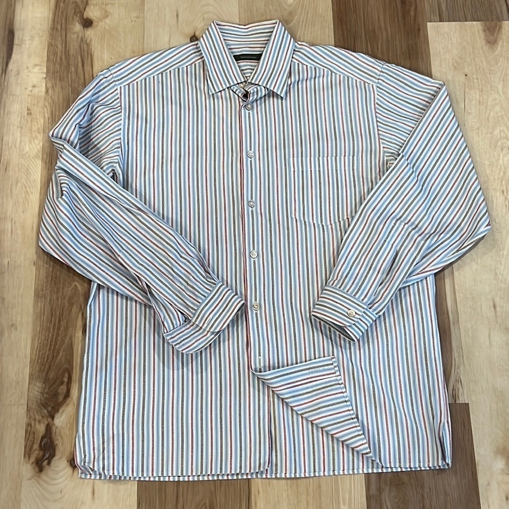 Ermenegildo Zegna shirt. Luxury designer impeccable design and quality sz xl